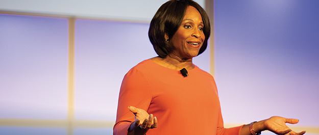Sallie Mae leader Donna Viera speaking